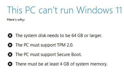 Requisitos de Windows 11