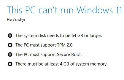 Requisitos de Windows 11
