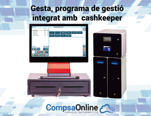 Gesta, programa de gestio integrat amb  cashkeeper (calaix intel·ligent i automàtic de cobrament)