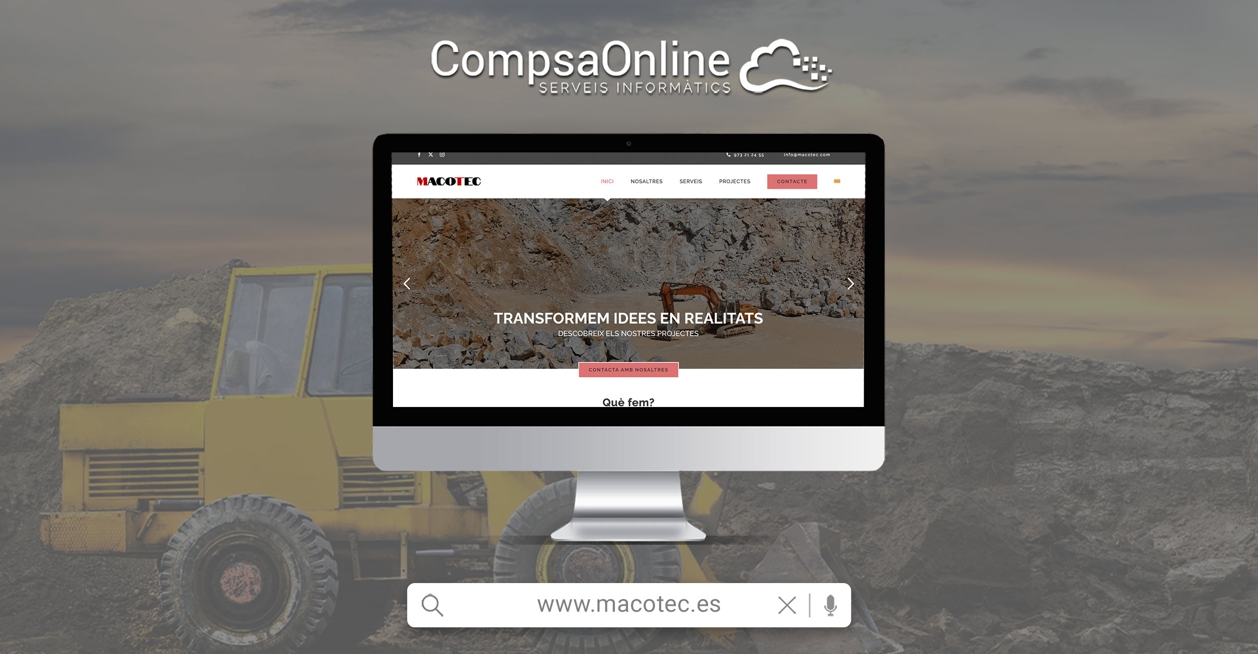 Nova web Macotec dissenyada per CompsaOnline